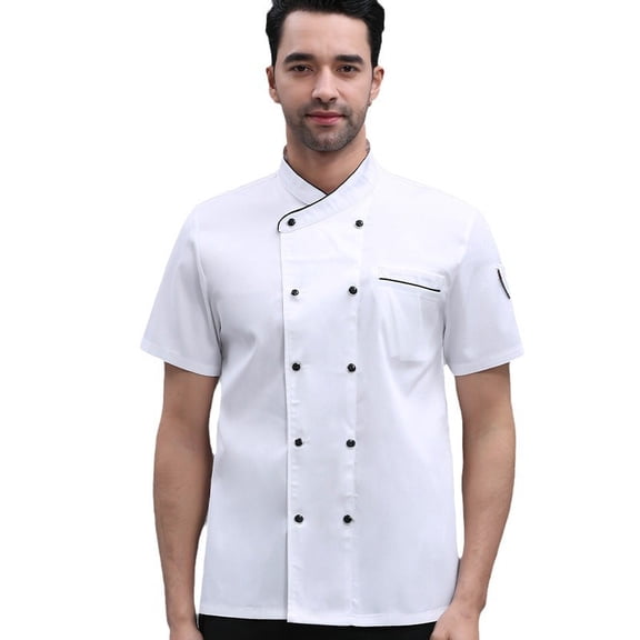 Professional Chef Shirt & Coat for Men & Women – Breathable Kitchen Uniform, Stain-Resistant Cooking Wear with Pockets, Durable Chef Jacket for Restaurant & Food Service