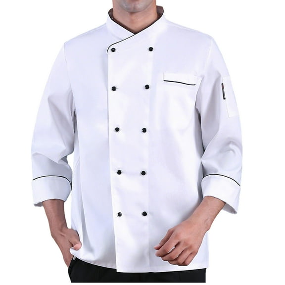 Professional Chef Shirt & Coat for Men & Women – Breathable Kitchen Uniform, Stain-Resistant Cooking Wear with Pockets, Durable Chef Jacket for Restaurant & Food Service