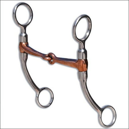 Professional's Choice AV Bit - 5" Sweet Iron Transition Bit Copper Snaffle