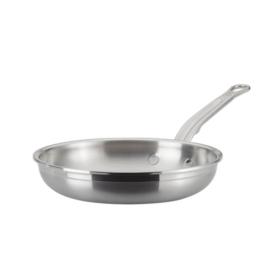 Professional Clad Stainless Steel 8.5" Open Skillet with Aluminum Core