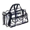thumbnail image 1 of Professional Clear PVC Makeup Kits Organizer Make up Set Bag Carry All Artist Transparent Travel Cosmetic Bag with 6 External Pockets & Tissue Holder, 1 of 4