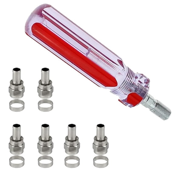 Professional Coaxial Cable Connectors Kit for TV Satellite Signal Transmission Includes F Type Tool and 5F Heads