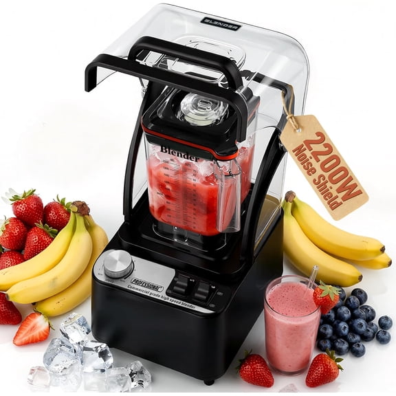 Professional Commercial Quiet Blender Soundproof Shield 70 Oz Quiet Professional Blender 2200W Commercial Blenders for Smoothies, Noise Reduction blending for Family and Business (Model: G3)