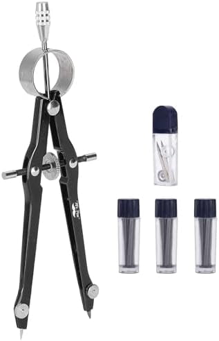 - Professional Compass with Lock, Black, Compass for Geometry, Drafting ...