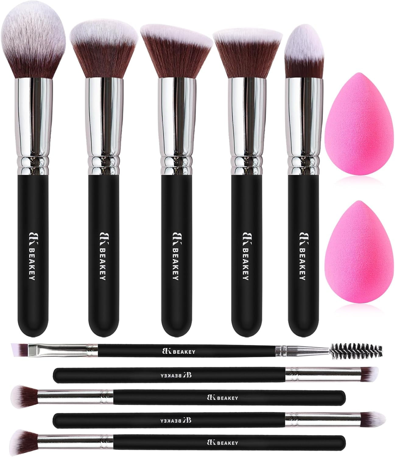 Professional Complete Makeup Brush Set Premium Synthetic Kabuki