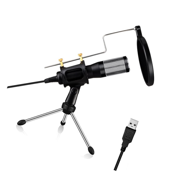 Professional Condenser Microphone Computer Laptop Gaming Microphone for Singing Streaming Accessories