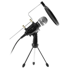 Professional Condenser Microphone Set 3.5mm Cable Plug Play Home Studio microphones, dual-layer acoustic filter, for Iphone Ipad Samsung Android Windows Smartphones