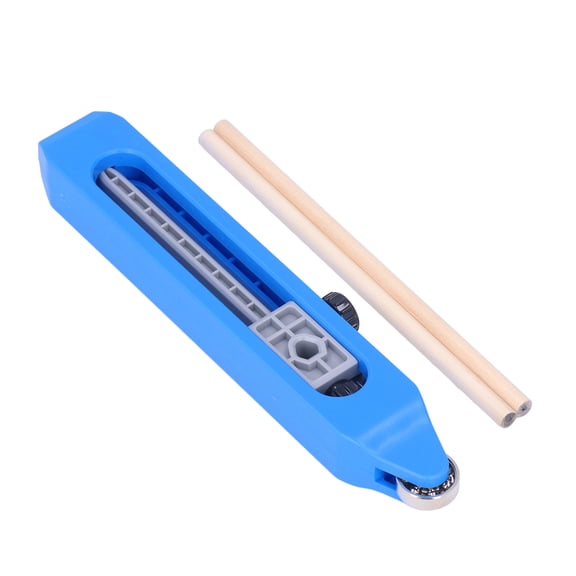 Professional Contour Gauge Scribe Tool Profile Duplicator with Pencil for Precise Woodworking Carpenter Measuring Tools 8.66 Inches / 22 cm Blue