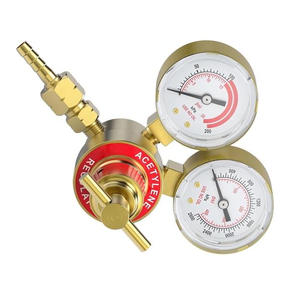 Professional Copper Construction Pressure Regulator Gauge Equipped with T Handle for Easy Manual Control in Systems