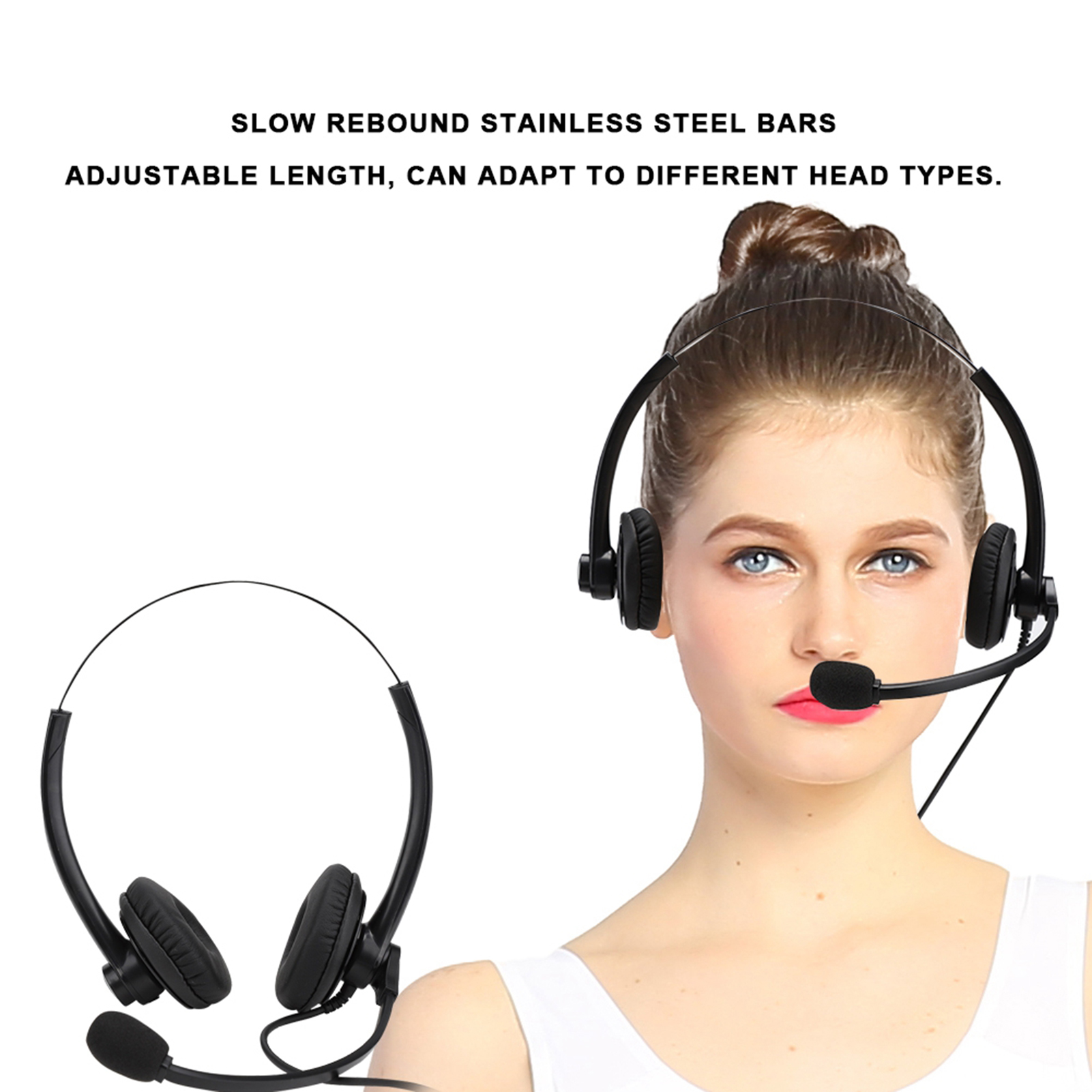 Professional Corded Landline Phone Headset For Call Center / Office