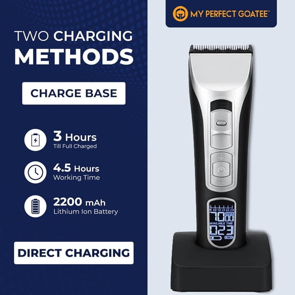 Professional Cordless Beard Trimmer with 36 Precision Lengths and Waterproof Design for Men