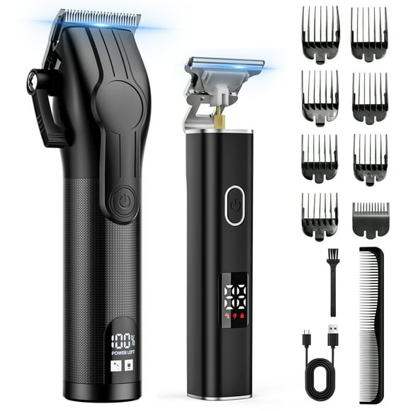 Hair Clippers for Men, Professional Clippers and Trimmers Set, Cordless Hair Clippers, Haircutting Machine with LED Display for Barber Mens Grooming Kit, Gifts for Men