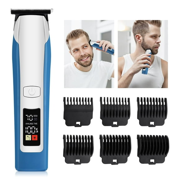 Professional Cordless Hair Clipper for Men with LCD Display, Fast Bald Hair Clipper,Detachable Blade, Beard & Hair Trimmer Kit