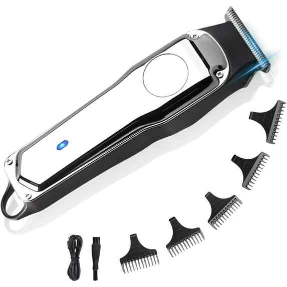 Professional Cordless Hair Clippers Set for Men, Women & Kids - Quiet Electric Hair Trimming Kit with Adjustable Blades, Rechargeable, Including Guards and Barber Accessories