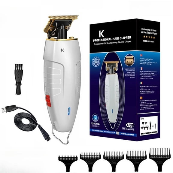 Professional Cordless Hair and Beard Trimmer for Men - Precision T Blade Clippers for Barbers and Personal Use