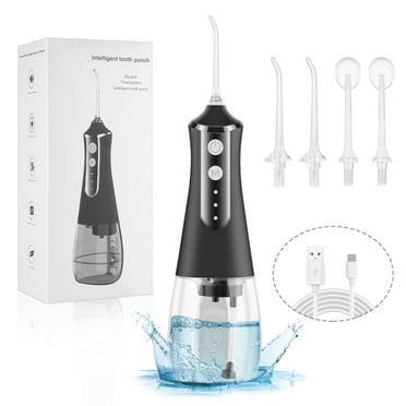 Professional Cordless Water Flosser,300ML Portable and Rechargeable IPX7 Waterproof 3 Modes Water Flosser with Cleanable Water Tank for Home and Travel, Braces & Bridges Care