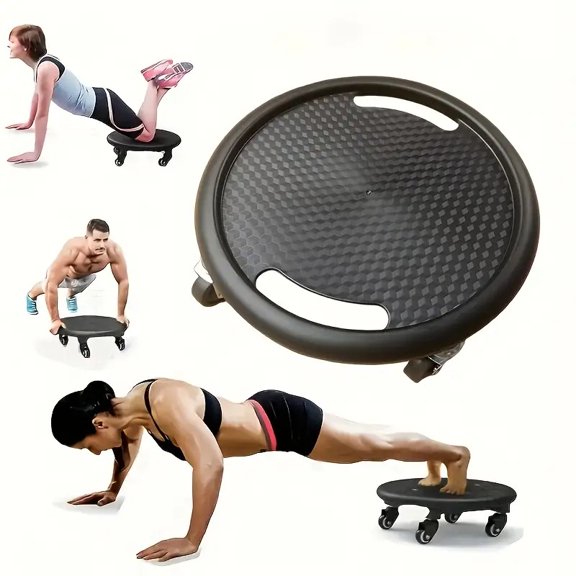 Professional Core & Cardio Gliding Disc Set | Full-Body Home Gym Workout Equipment with Quiet Roller Wheels | Durable PP & Steel Ab Trainer for Men & Women