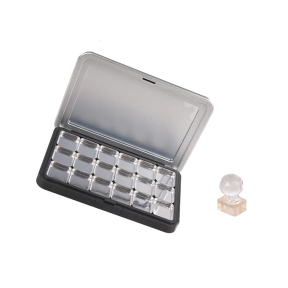 Professional Magnetic Cosmetic Refillable Case With Glasses Fit Standard Eyeshadow Blushes Pans Travel Essential