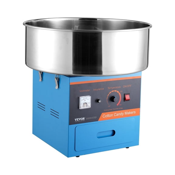 Professional Cotton Candy Machine,1000W Electric Candy Floss Maker with Stainless Steel Bowl,Scoop&Drawer,Perfect for Parties,Carnivals,Home Kitchen Use,Blue