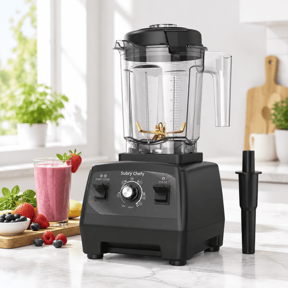 Professional Countertop Blender 2000W High-Speed for Smoothies, Ice Crushing & Food Prep