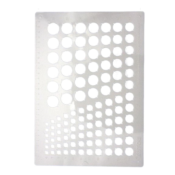 Professional Craft Quilling Template Ruler With Multiple Shape Cutouts For Card Making Scrapbooking Paper Art Project