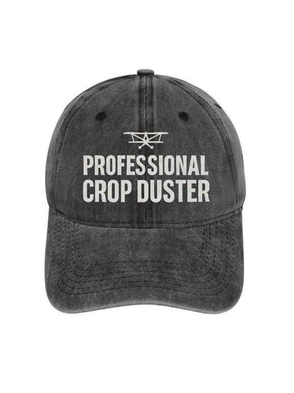 Professional Crop Duster Charcoal Classic Unisex Cotton Adjustable Baseball Cap – Plain Dad Hat