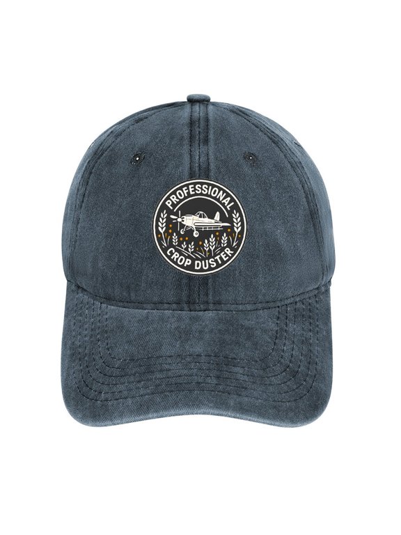 Professional Crop Duster Navy Adjustable Baseball Cap for Men Women, Classic Casual Snapback Hat