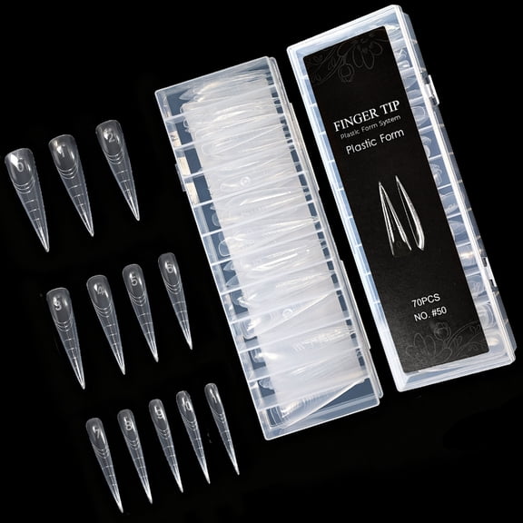 Professional Crystal Nail Tips Nail Forms For Gel Polish Overlays Durability