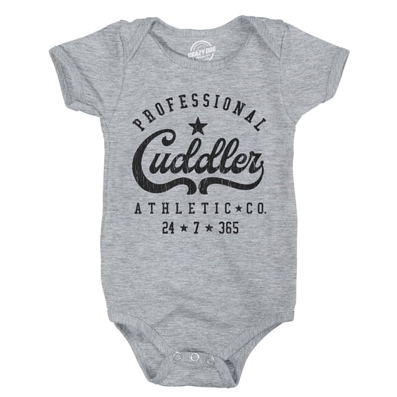 Professional Cuddler Baby Bodysuit Funny Sarcastic Graphic Novelty Jumper for Infants