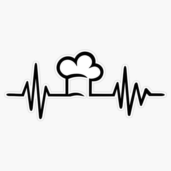 Professional Culinary Cook Hat Utensils Crossed Fork Spoon Kitchen Slogan Decal For Apron Sticker