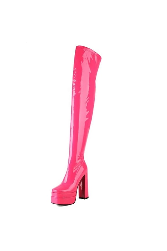 Professional Customized Plus Size Chunky Heel Platform Thigh Boots Women's Over The Knee Boots