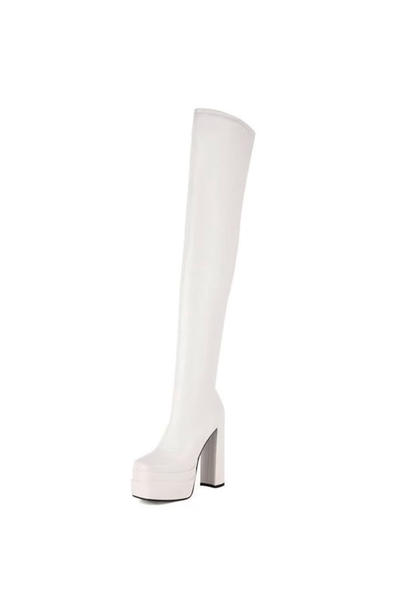 Professional Customized Plus Size Chunky Heel Platform Thigh Boots Women's Over The Knee Boots