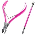 thumbnail image 1 of Professional Cuticle Trimmer Nail Cuticle Cutter Stainless Steel Cuticle Nippers with Sharp Blades of Cuticle Clippers Manicure Tools with Double Spring-Pink, 1 of 9