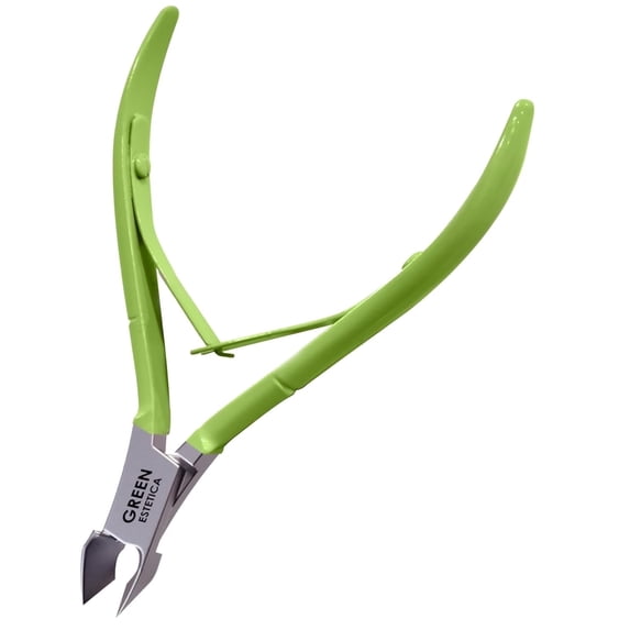 Green Estetica-Professional Cuticle Trimmer Nail Cuticle Cutter Stainless Steel Cuticle Nippers with Sharp Blades of Cuticle Clippers (Green)