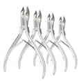 thumbnail image 1 of Professional Cuticle Trimmer Nail Cuticle Cutter Stainless Steel Cuticle Nippers with Sharp Blades of Cuticle Remover Clippers Manicure Tools Double Spring - Pedicure Nail Tools (Silver - 4 Pack), 1 of 9