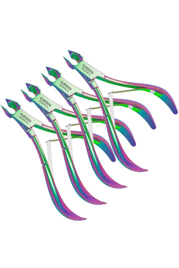 Professional Cuticle Trimmer Nail Cuticle Cutter Stainless Steel, Sharp Blades of Cuticle Remover Clippers Manicure Tools Double Spring - Pedicure Nail Tools (Multi Color - 4 Pack)