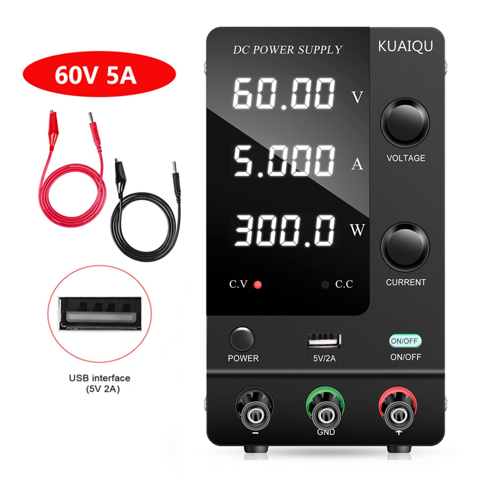 Professional DC Lab Power Supply Adjustable 4 Digits Bench Power Source ...