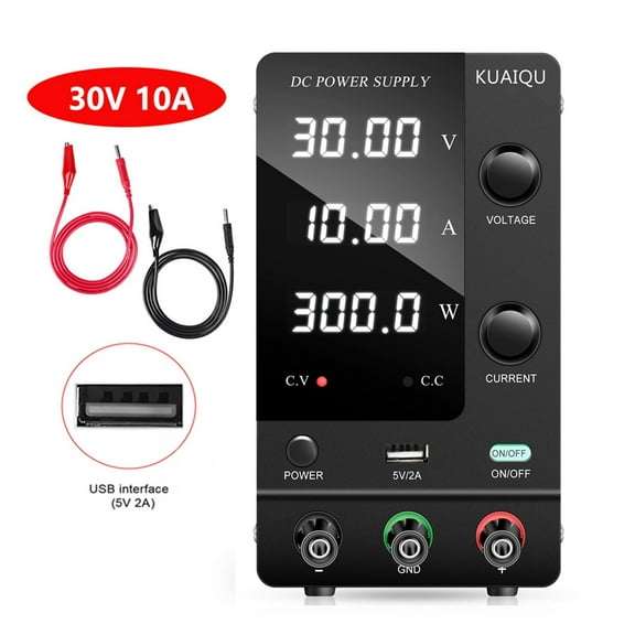 Professional DC Lab Power Supply Adjustable 4 Digits Bench Power Source 30V 10A 60V 5A 120V Current Voltage One By One Change ,Low-loss