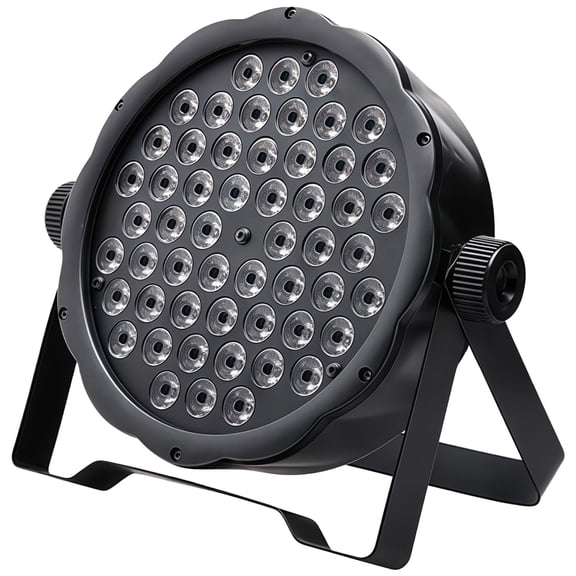 RGBW DMX PAR Can Light, 54 LED Stage Lighting with Sound Activation, Adjustable Brightness, for DJ, Band, Club, Party, Event, Black Steel Housing