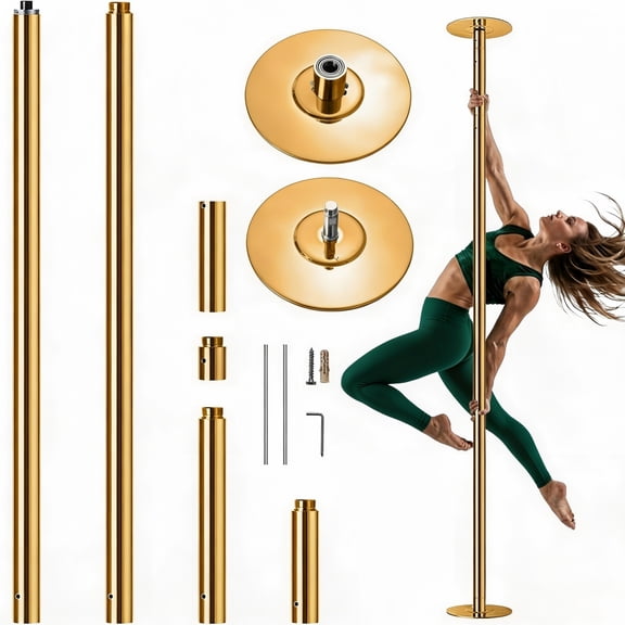 Professional Dancing Pole Kit, Height Adjustable Removable Dance Pole with Spinning & Static Modes, Fitness Pole for Home, Studio, Gym and Performance Use