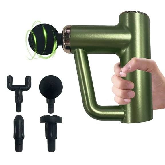GLUAAE Professional Deep Tissue Percussion Muscle Massager with 6 Speeds and 4 Heads, Handheld & Portable Massage Gun for Athletes Shoulder, Back, Neck Pain Relif
