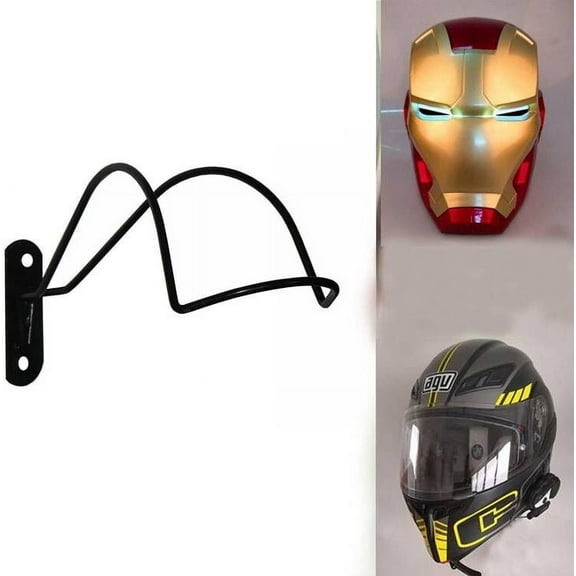 Professional Design - Wall Mounted Helmet Rack Storage Display Rack Hanger Motorcycle Helmet Holder Hook for Hockey/Equestrian/Baseball HelmetNo Helmet