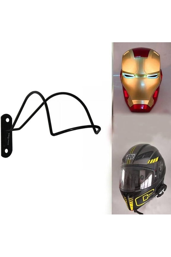 Professional Design - Wall Mounted Helmet Rack Storage Display Rack Hanger Motorcycle Helmet Holder Hook for Hockey/Equestrian/Baseball HelmetNo Helmet