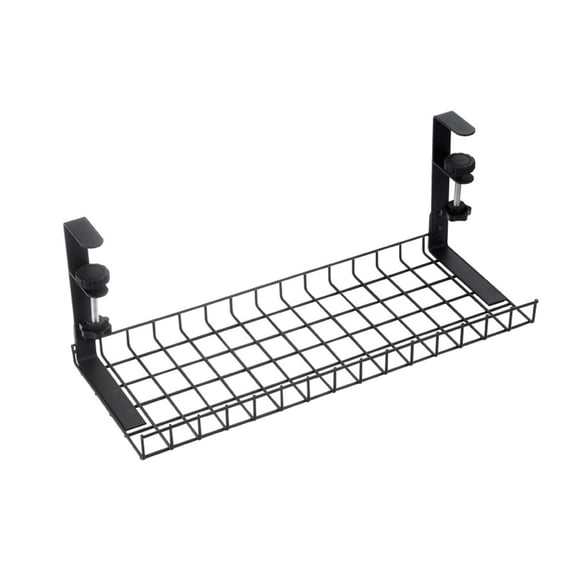 Professional Under Desk Cable Organizer, Ventilation Mesh Design Rust Resistant Sturdy Metal Cable Tray Basket, No Drill Installation for Office and Home Standing Desk
