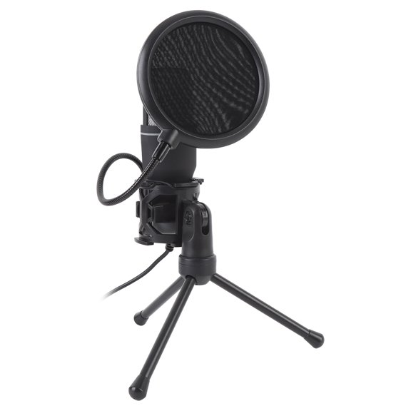 Professional Desktop Gaming USB Microphone Wired Cardioid Condenser Computer Mic with Tripod Stand for Streaming Podcast Studio Recording RGB Indicator Light Plug and Play