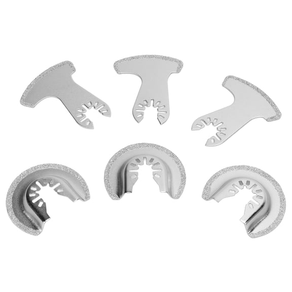 Professional Diamond Segment Oscillating Multitool Saw Blades for Fast Grinding on Tile and Concrete, Premium Carbide Woodworking Accessories Kit (6-Pack, 10 in / 25.4 cm)