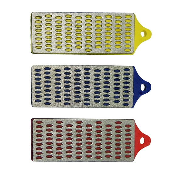 3 Pcs Diamond Sharpening Stone Whetstone Coarse Medium Fine