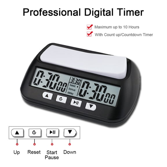 Professional Digital Chess Timer Game Clock For Board Games Portable Chess Clock