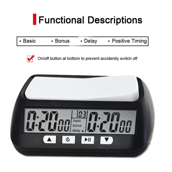 Professional Digital Chess Timer Game Clock For Board Games Portable Chess Clock
