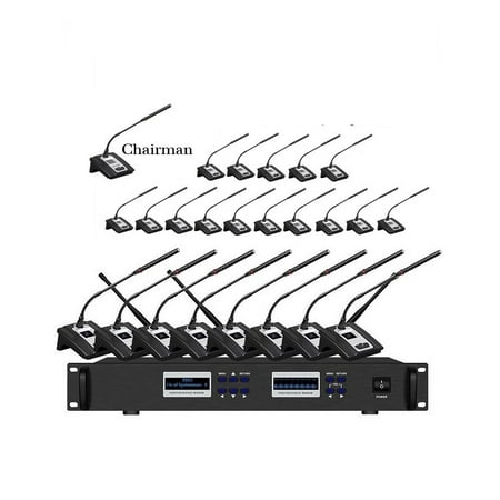 Professional Digital Conference Discussion System 1 Chairman 23 Delegate 23 Gooseneck Microphone for Big Meeting Conference Room